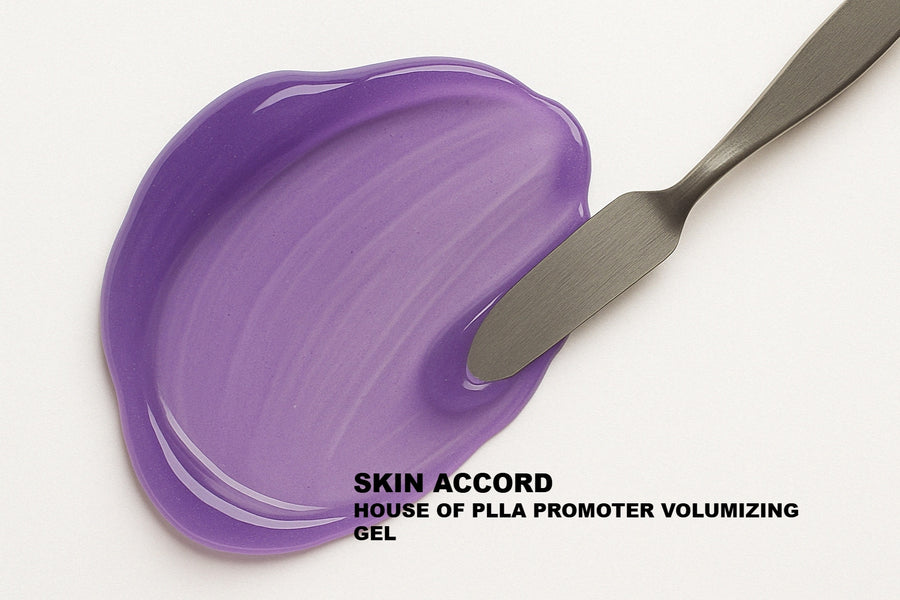Picture of spatula spreading House of PLLA Promoter Volumizing Gel  at Skin Accord in New Lenox, IL 